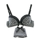 Women Ladies Striped Wire Free Bra + Panties Briefs Underwear Lingerie Set