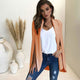 Women Long Poncho Sleeveless Open Stitch V-Neck Cape Coat Jacket Blazer Suit Shawl Plus Cloak Cardigan Fashion Casual Outwear