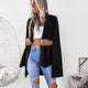 Women Long Poncho Sleeveless Open Stitch V-Neck Cape Coat Jacket Blazer Suit Shawl Plus Cloak Cardigan Fashion Casual Outwear