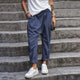 Women Loose Cotton Blend Casual Street Daily Harem Long Pants Ladies Summer Baggy Elastic Waist Trousers Multicolor Solid S-5XL