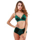 Women Push Up Lace Ruffle Underwear Wire Free Adjusted Straps Bras Female Sexy Bra and Brief Set