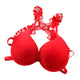 Women Seamless Bra Front Closure Sexy Lace Racer Back Smooth Surface Push Up Underwear Lingerie
