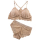 Women Seamless Embroidery Bra Set Sexy Lace Bra Sets Wireless Underwear Lingerie Set