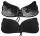 Women Self Adhesive Strapless Bandage Blackless Solid Bra Sticky Gel Silicone Push Up Women's Underwear Invisible Bra Plus Size