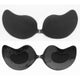 Women Self Adhesive Strapless Bandage Blackless Solid Bra Sticky Gel Silicone Push Up Women's Underwear Invisible Bra Plus Size