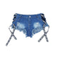 Women Sexy Jeans Shorts Summer Fashion Low-waist Denim Knotted Band Mini Short Beach Casual Shorts Sexy Club Party dress