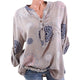 Women Shirts And Blouses Summer Spring Casual Print V-neck Chiffon Blouse Women Top Camisa Feminina Long Sleeve Ladies Blouses