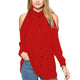 Women Shirts Autumn Casual Elegant Off Shoulder Chiffon Blouse Women Top Camisa Feminina Long Sleeve Black Ladies Blouses