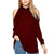 Women Shirts Autumn Casual Elegant Off Shoulder Chiffon Blouse Women Top Camisa Feminina Long Sleeve Black Ladies Blouses