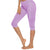 Women Skinny Running Sports Calf-length Side Pocket Leggings Compression Peach Hip Tight Slim Fitness Strechy Solid Pure Color