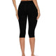Women Skinny Running Sports Calf-length Side Pocket Leggings Compression Peach Hip Tight Slim Fitness Strechy Solid Pure Color