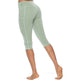Women Skinny Running Sports Calf-length Side Pocket Leggings Compression Peach Hip Tight Slim Fitness Strechy Solid Pure Color
