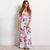 Women Summer Floral Print Maxi Dress Boho Style Long Beach Dress Evening Party Long Bandage Bodycon Dress Plus Size Vestidos
