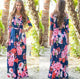 Women Summer Floral Print Maxi Dress Boho Style Long Beach Dress Evening Party Long Bandage Bodycon Dress Plus Size Vestidos
