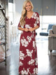Women Summer Floral Print Maxi Dress Boho Style Long Beach Dress Evening Party Long Bandage Bodycon Dress Plus Size Vestidos