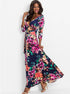 Women Summer Floral Print Maxi Dress Boho Style Long Beach Dress Evening Party Long Bandage Bodycon Dress Plus Size Vestidos