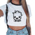 Women T-shirt Cute Bady Groot Printed Sexy Crop Top Tops Tshirt Tee Funny Fashion Vogue Cartoon T Shirt Harajuku Cropped Tumblr