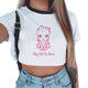 Women T-shirt Cute Bady Groot Printed Sexy Crop Top Tops Tshirt Tee Funny Fashion Vogue Cartoon T Shirt Harajuku Cropped Tumblr