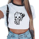 Women T-shirt Cute Bady Groot Printed Sexy Crop Top Tops Tshirt Tee Funny Fashion Vogue Cartoon T Shirt Harajuku Cropped Tumblr