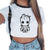 Women T-shirt Cute Bady Groot Printed Sexy Crop Top Tops Tshirt Tee Funny Fashion Vogue Cartoon T Shirt Harajuku Cropped Tumblr