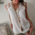 Women Tops And Blouse Woman Chiffon Blouses Ladies Lace Patchwork White Shirt V-Neck Sleeveless Top Women Sexy See Through Shirt