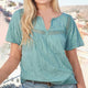 Women Tops Ladies Blouse Holiday Summer Casual Fashion Basic Hollow Out Solid Color Shirt Female