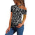 Women Tops Ladies Shirts Party Summer Printed Sexy Fashion Short Sleeves Blouse Off Shoulder Slim Leopard Shirt Female