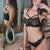 Women Wire Free Push Up Bra Set Mesh Women Panties Bra Set Sexy Lace Transparent Unlined Bralette Underwear