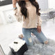 Women's Casual Loose Long Sleeve O-Neck Blouse Shirts Woman Fashion Lacy Clothing Tops Female Autumn Sexy Pullovers Jumpers
