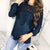 Women's Casual Loose Long Sleeve O-Neck Blouse Shirts Woman Fashion Lacy Clothing Tops Female Autumn Sexy Pullovers Jumpers
