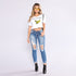 Women`s New Style Fashion Blue Low Skinny Distressed Washed Stretch Denim Jeans For Women Ripped Pants