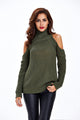 Women's Off Shoulder Turtleneck Knitted Sweater Autumn 2018 Fashion Pullover Jumpers Winter Causal White Black Pink Lady Clothes