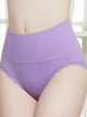 Women's Seamless Elastic Lace Panties  Butt Lifting Waist Controlling High Waist Female Briefs Ladies' Underpants 5 Colors