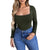 Women's T Shirt Long Sleeve Solid Square-Neck Tees Long Top T-shirt Woman Tshirt Top Tee Shirt Femme Camiseta Mujer Tshirt Women