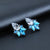 Women's fashion earrings gorgeous New arrival brand sweet metal with gems stud Acrylic earring for women girls