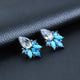 Women's fashion earrings gorgeous New arrival brand sweet metal with gems stud Acrylic earring for women girls