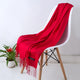 Women solid color cashmere scarves with tassel lady spring and winter thin scarf high quality female shawl hot sale hijab scarf