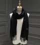 Women solid color cashmere scarves with tassel lady spring autumn thin long scarf high quality female shawl hot sale men scarf