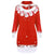 Womens Christmas Casual Santa Claus Snowflake Print Pocket Caps Tops Print elk Sweatshirts Slim Hoodie Blouse WS&&D