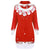 Womens Christmas Casual Santa Claus Snowflake Print Pocket Caps Tops Print elk Sweatshirts Slim Hoodie Blouse WS&&D