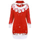 Womens Christmas Casual Santa Claus Snowflake Print Pocket Caps Tops Print elk Sweatshirts Slim Hoodie Blouse WS&&D