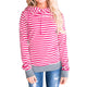 Womens Hoodie unicornio hoodies for women Swiss broadcasts Sweatshirt Striped Hooded Pullover Tops Blouse Free Shipping WS&40