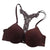 Womens Sexy Front Closure Lace Racer Back Push Up Seamless Bras Racer Back Bra Thin Padded Fine Shoulder Strap Solid Intimates