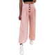 Womens Summer High Quality Casual Holiday Street Palazzo Trousers S-XL High Waist Solid Modis Buttons Wide Leg Pants Ladies 2019