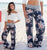 Wontive 2019 Women's Pants Loose Floral Print Drawstring Casual Wide Leg Pants Female Summer Trousers Long Sweatpants Plus Size