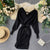 YuooMuoo Autumn Winter Women Knitted Sweater Dress 2019 New Korean Long Batwing Sleeve V Neck Elegant Dress Ladies Bandage Dress