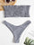 ZAFUL Strapless Checkered Shirred Bikini 2019 Smocked Bandeau Bikini Sexy Thong Bikini Swimwear Women Swimsuit Biquini Femme