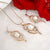 AlphaGal  Elegant Simulated Pearl Bridal Jewelry Sets Wedding Jewelry Leaf Crystal Gold  Silver Plated Necklaces Earrings Sets