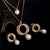 AlphaGal  Elegant Simulated Pearl Bridal Jewelry Sets Wedding Jewelry Leaf Crystal Gold  Silver Plated Necklaces Earrings Sets