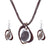 AlphaGal Fashion African Jewelry Set 2019 Leather Chain Enamel Gem Jewelry Sets for Party Bridal Jewelry Sets Summer Jewelry